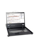 Eaton Tripp Lite Series 16-Port Rack Console Cat5 KVM Switch 1U RM 19" LCD Rackmount - KVM-Konsole mit KVM-Switch - 16 Anschlüsse - 48.3 cm (19")
