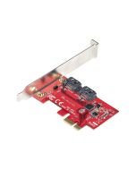StarTech.com PCIe SATA Controller Karte - 2 Port SATA 3 Erweiterungskarte/Kontroller - 6Gbit/s - Voll/Halb Profil Blende - PCI Express Festplatten/SSD kontroller/Adapter (2P6G-PCIE-SATA-CARD)