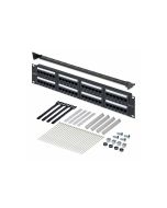StarTech.com Patch Panel - 110 punch-down - Rack montierbar - CAT 6 - UTP - RJ-45 X 48 - Schwarz - 2U - 48.3 cm (19")