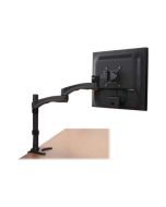 B-TECH BT7373 - Befestigungskit (Spannbefestigung für Tisch, Tischplattenbohrung, Doppelgelenkarm) - neig- und schwenkbar - für LCD-Display - Graphite Black - Bildschirmgröße: bis zu 61 cm (bis zu 24 Zoll)