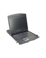 DIGITUS 19" LCD KVM-Konsole, 1-Port VGA, US-Tastatur