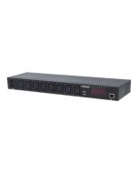 Intellinet 19" 8-fach IP-Steckdosenleiste / Smart PDU mit C13-Kaltgerätesteckdosen, Kontrolliert Strom, Temperatur und Luftfeuchtigkeit, C20-Stromeingang, 1 HE - Stromverteilungseinheit (Rack - einbaufähig)