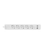 InLine Steckdosenleiste - 5-fach Schutzkontakt - ÜSS und QC3.0 - weiß