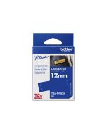 Brother TZe-PR935 - Weißer Druck auf Premium Glitter Silver - Rolle (1,2 cm x 8 m)