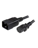 StarTech.com 1,8 m hochbelastbares Verlängerungskabel, IEC 320 C13 auf IEC 320 C20 schwarzes Verlängerungskabel, 15A 125V, 14AWG, Stromkabel Verlängerung, AC Stromkabel, UL gelistet (PXTC13C20146)