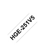Brother HGE-251V5 - Schwarz auf Weiß - Rolle (2,4 cm x 8 m)