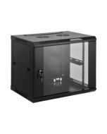 Intellinet Network Cabinet, Wall Mount (Standard), 6U, Usable Depth 350mm/Width 540mm, Black, Assembled, Max 60kg, Metal & Glass Door, Back Panel, Removeable Sides,Suitable also for use on desk or floor, 19",Parts for wall install (eg screws/rawl plugs)