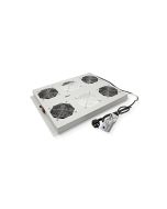 ROLINE Rack-Lüfter - 4 Ventilatoren, mit Thermostat - auf Dach montierbar - RAL 7035, Hellgrau - 48.3 cm (19")