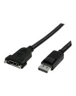 StarTech.com 3 ft / 91 cm 20 pin DP DisplayPort Extension Panel Mount Cable - DisplayPort to DisplayPort - Male to Female (DPPNLFM3PW)