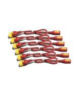 APC Stromkabel - power IEC 60320 C13 Verriegelung zu IEC 60320 C14 Verriegelung - 60 cm - Rot (Packung mit 6)