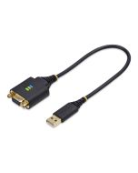 StarTech.com 1ft/30cm USB to Null Modem Serial Adapter Cable, FTDI, RS232 - Kabel USB / seriell - USB (M)