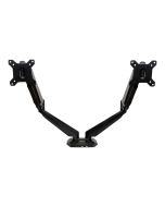 StarTech.com Dual Monitor Halterung mit eingebautem 2 Port USB und Audio Passthrough - Befestigungskit - einstellbarer Arm - für LCD-Display - Aluminium - Schwarz - Bildschirmgröße: 76.2 cm (12"-32")