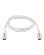 StarTech.com Thunderbolt 3 Kabel - 20Gbit/s - 1m - Weiß - 4K 60Hz - Passiv - Thunderbolt Kabel - USB Typ C Lader - Thunderbolt-Kabel - USB-C (M)