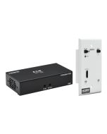 Eaton Tripp Lite Series HDMI over Cat6 Extender Kit, Box Transmitter/Wall Plate Receiver, 4K 60 Hz, 4:4:4, IR, PoC, HDR, HDCP 2.2, 230 ft., TAA