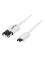 StarTech.com 2m USB 2.0 A auf Micro USB B Kabel - USB A / Micro B Datenkabel / Anschlusskabel - Weiß - USB-Kabel - Micro-USB Typ B (M)