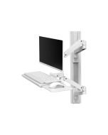 Ergotron LX Pro - Befestigungskit (2 Arme, 2 Aufsätze, Tastatur-Tablett, Mausablage zum Herausziehen, Maushalterung, 2 Wandhalterungssockel, Wandschiene 34", Wandbefestigung, 2 Kabelkanäle, Monitor-Schwenkarm, Tastaturdrehpunkt) - für LCD-Display / PC-Aus