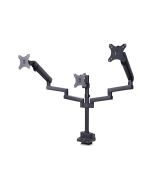 StarTech.com Monitortischhalterung, 3x 27" Monitore, VESA 75x75/100x100 - Befestigungskit - einstellbarer Arm - für 3 LCD-Anzeigen - Aluminium, Stahl, Kunststoff - Schwarz - Bildschirmgröße: bis zu 68,6 cm (bis zu 27 Zoll)
