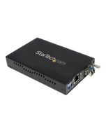 StarTech.com Gigabit Ethernet Single Mode LWL / Glasfaser LC Medienkonverter 40 km