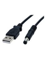StarTech.com USB 2.0 auf Hohlstecker Typ N Kabel - USB A DC 5V 5,5mm Stecker Stromkabel Stecker 2m - Stromkabel - USB (nur Strom)