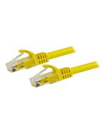 StarTech.com 15m CAT6 Ethernet Cable, 10 Gigabit Snagless RJ45 650MHz 100W PoE Patch Cord, CAT 6 10GbE UTP Network Cable w/Strain Relief, Yellow, Wiring is UL Certified/TIA - Category 6 - 24AWG (N6PATC15MYL)