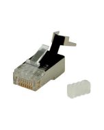 ROLINE Netzwerkanschluss - RJ-45 (M) - CAT 6 - geformt - durchsichtig (Packung mit 10)