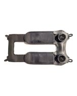 Zebra Tragriemen (Handgelenk) - klein - mit doppeltem Ziffernblatt, mit weißen Akzenten