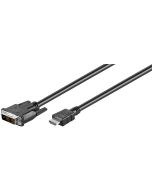 Wentronic Goobay 50580, 2 m, HDMI, DVI-D, Männlich, Männlich, Gerade