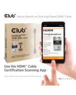 Club 3D Ultra High Speed HDMI 4K120Hz, 8K60Hz Zertifiziertes Kabel 48Gbps St./St. 2 Meter