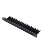ROLINE Kabeleingangsplatte für Rack - mit Bürstenstreifen - Jet Black, RAL 9005 - 1U - 25.4 cm (10")
