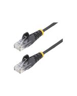 StarTech.com 2m Slim LSZH CAT6 Ethernet Cable, 10 Gigabit Snagless RJ45 100W PoE Patch Cord, CAT 6 10GbE UTP Network Cable w/Strain Relief, Black, Fluke Tested/ETL, Low Smoke Zero Halogen - Category 6 - 28AWG (N6PAT200CMBKS)