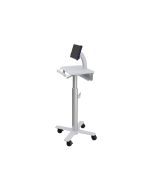 Ergotron Tablet Cart, SV10 - Wagen - für Tablet / Tastatur - medizinisch - Metall - weiß, Aluminium - Bildschirmgröße: bis zu 30,5 cm (bis zu 12 Zoll)