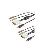 StarTech.com 1,8m 4-in-1 USB DVI KVM Kabel mit Audio und Mikrofon