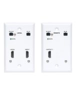 Eaton Tripp Lite Series HDMI over Cat6 Extender Kit, Wallplate Transmitter and Receiver, 4K 60Hz, 4:4:4, IR, PoC, HDR, HDCP 2.2, 230 ft., TAA