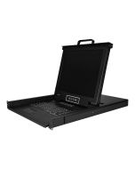 StarTech.com 16 Port Rack KVM Konsole mit 1,8 m Kabeln - US Tastatur(QWERTY), Integrierter KVM Switch mit 17" LCD Monitor - 1HE LCD KVM Konsole - OSD KVM - 50.000 MTBF - USB + VGA(RKCONS1716K) - KVM-Konsole mit KVM-Switch - 16 Anschlüsse - PS/2, USB - 43.