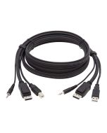 Eaton Tripp Lite Series DisplayPort KVM Cable Kit, 3 in 1 - 4K DisplayPort, USB, 3.5 mm Audio (3xM/3xM)