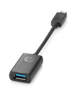 HPE HP USB-C-zu-USB-3.0-Adapter, 0,1409 m, USB-C, USB 3.0, USB 3.2 Gen 1 (3.1 Gen 1), Schwarz
