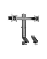Eaton Tripp Lite Series Dual-Display Monitor Arm with Desk Clamp and Grommet - Height Adjustable, 17" to 27" Monitors - Befestigungskit - für 2 LCD-Displays - Stahl - Schwarz - Bildschirmgröße: 43.2-68.6 cm (17"-27")