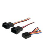 StarTech.com Y-Kabel für Lüfter 30cm - 4 Pin PWM Splitter Kabel - Strom Verteilerkabel - 1 x Molex Lüfter (Buchse)