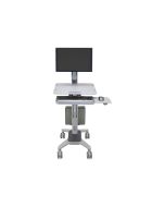 Ergotron WorkFit-C Single LD Sit-Stand Workstation - Wagen - für LCD-Display / PC-Ausrüstung - Grau - Bildschirmgröße: bis zu 76,2 cm (bis zu 30 Zoll)
