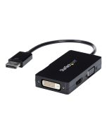 StarTech.com 3-in1 DisplayPort auf HDMI / DVI / VGA Adapter - DP zu VGA, DP zu HDMI, DP zu DVI Konverter - 1920x1200 / 1080p - Schwarz - Videoadapter - DisplayPort männlich zu HD-15 (VGA)