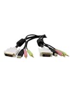 StarTech.com 1,8 m 4-in-1 USB Dual Link DVI-D KVM-Switchkabel mit Audio und Mikrofon - Tastatur- / Video- / Maus- / Audio-Kabel - USB, mini-phone stereo 3.5 mm, DVI-D (M)
