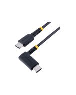 StarTech.com 6ft (2m) USB C Charging Cable Right Angle, 60W PD 3A, Heavy Duty Fast Charge USB-C Cable, USB 2.0 Type-C, Durable and Rugged Aramid Fiber, S20/iPad/Pixel - High Quality USB Charging Cord (R2CCR-2M-USB-CABLE)