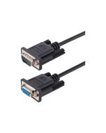 StarTech.com 3m RS232 Serial Null Modem Cable, Crossover Serial Cable w/Al-Mylar Shielding, DB9 Serial COM Port Cable Female to Male, Compatible w/DTE Devices - Tool-Less Design w/Thumbscrews, Black, F/M (9FMNM-3M-RS232-CABLE)
