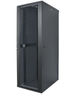 IC Intracom Intellinet 19" Netzwerkschrank, 42 HE, 2033 (H) x 800 (B) x 800 (T) mm, Schutzklasse IP20, Flatpack, schwarz, Freistehendes Gestell, 42U, 1500 kg, Sperrschloss, Verstellbare Füße, 131 kg