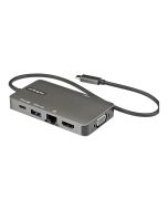 StarTech.com USB-C Multiport Adapter - USB-C auf 4K 30Hz HDMI oder 1080p VGA - USB Typ-C Mini Dock mit 100W Power Delivery Passthrough, 3-Port USB Hub 5 Gbit/s, GbE - 30cm Kabel (DKT30CHVPD2)