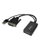 StarTech.com DVI auf DisplayPort Adapter mit USB Power - DVI-D zu DP Video Adapter - DVI zu DisplayPort Konverter - 1920 x 1200 - Videoadapter - Dual Link - DVI-D (M)