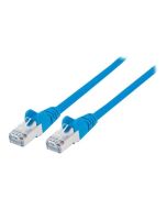 Intellinet Network Patch Cable, Cat6A, 0.5m, Blue, Copper, S/FTP, LSOH / LSZH, PVC, RJ45, Gold Plated Contacts, Snagless, Booted, Polybag - Patch-Kabel - RJ-45 (M)