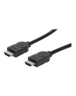 Manhattan HDMI Cable, 4K@30Hz (High Speed), 15m, Male to Male, Black, Ultra HD 4k x 2k, Fully Shielded, Gold Plated Contacts, Lifetime Warranty, Polybag