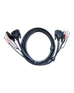 ATEN 2L-7D03UD - Video- / USB- / Audio-Kabel - USB, mini-phone stereo 3.5 mm, DVI-D (M)