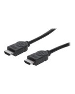 IC Intracom Manhattan HDMI Cable, 4K@30Hz (High Speed), 1m, Male to Male, Black, Ultra HD 4k x 2k, Fully Shielded, Gold Plated Contacts, Lifetime Warranty, Polybag